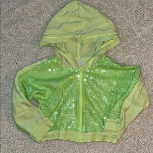 Justice Lime Green Sequin Jacket